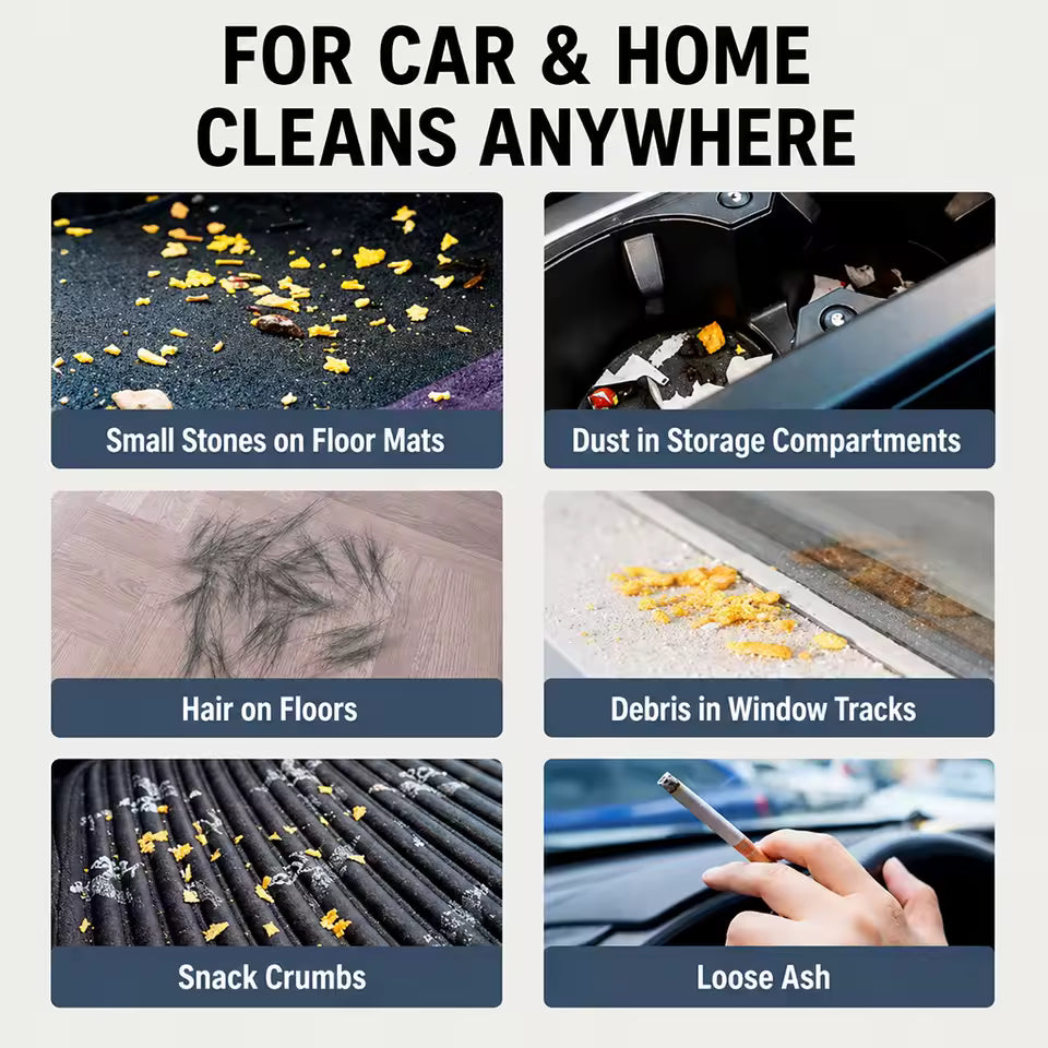 Cordless Handheld Vacuum Cleaner – Powerful Suction for Home and Car