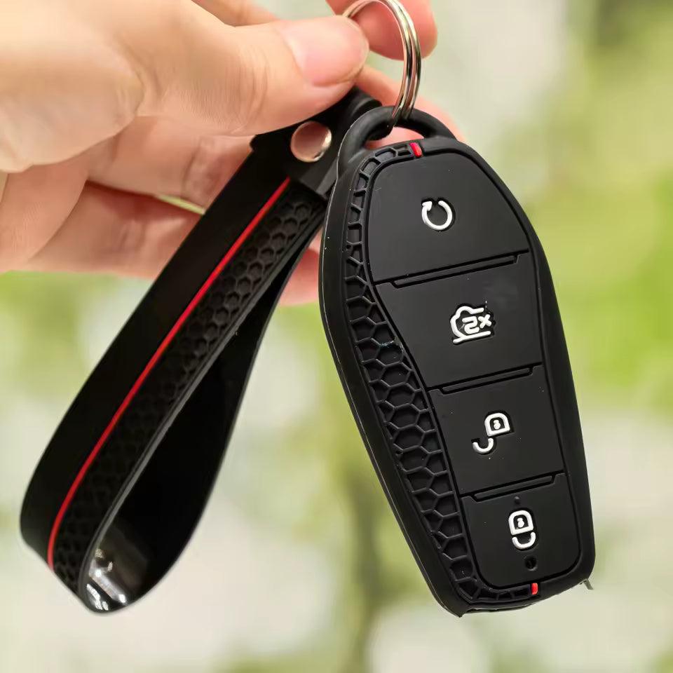 Key Case Cover for BYD Song Plus Atto 3 Han EV Tang DM Qin Seal Dolphin Silicone Car Remote Fob Holder Keychain
