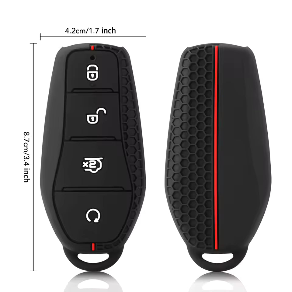 Key Case Cover for BYD Song Plus Atto 3 Han EV Tang DM Qin Seal Dolphin Silicone Car Remote Fob Holder Keychain