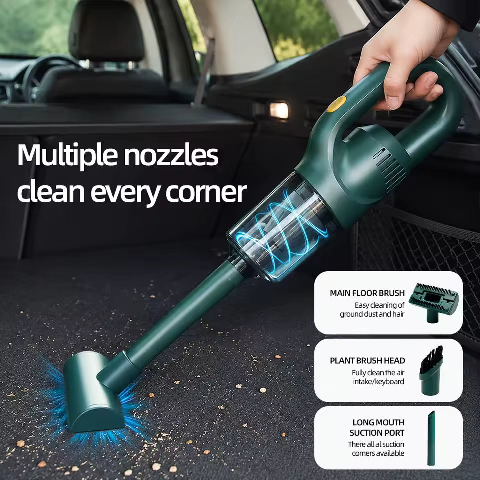 Cordless Handheld Vacuum Cleaner – Powerful Suction for Home and Car